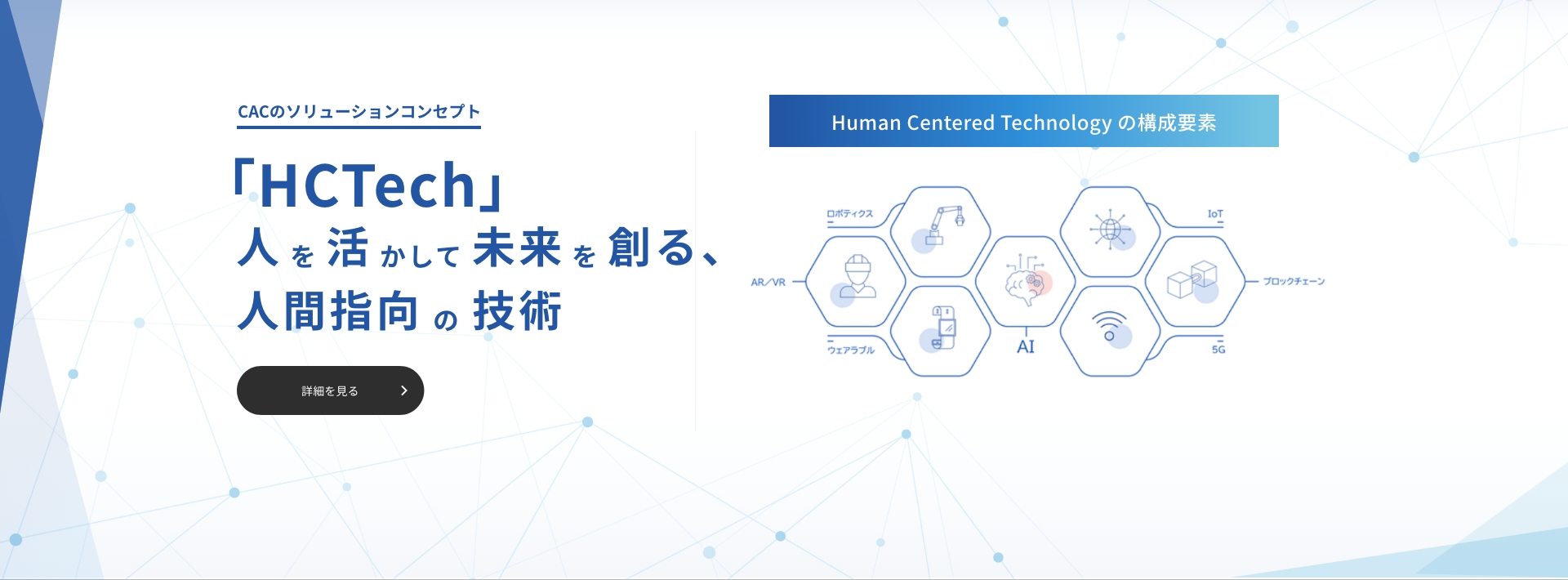 CACのソリューションコンセプト「HCTech」人を活かして未来を創る、人間指向の技術