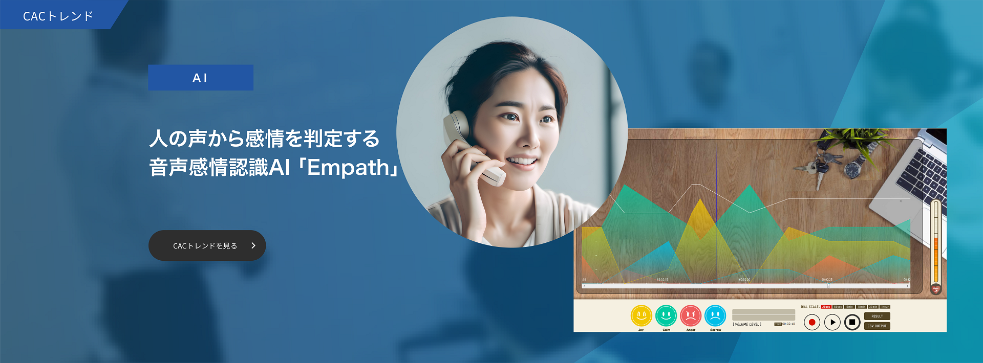 人の声から感情を判定する音声感情認識AI「Empath」
